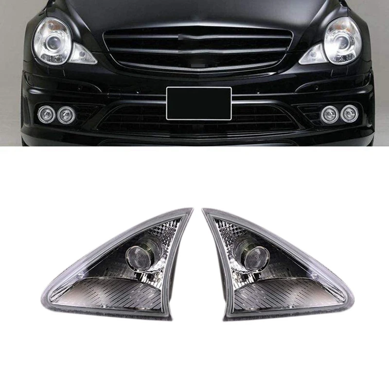 1Pair Car LH+RH Position Light Front Parking Lamp for Mercedes-Benz R-Class V251 W251 2006-2017 A2518200956 A2518201056