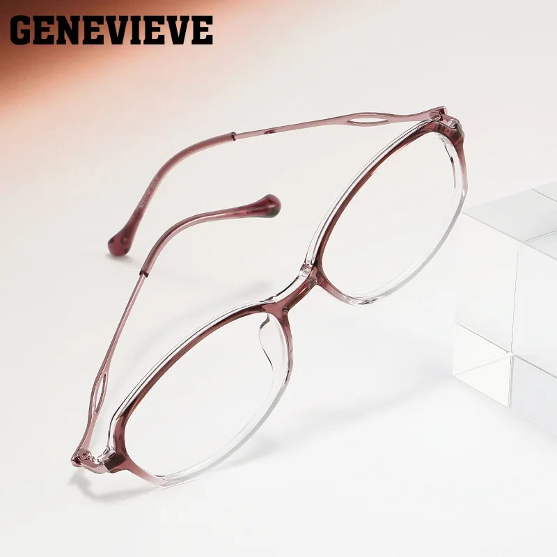 GENEVIEVE New Simple Fashion Personalized Design Ladies Photochromic Anti-Blue Light Eyeglasses Customizable Prescription 7224
