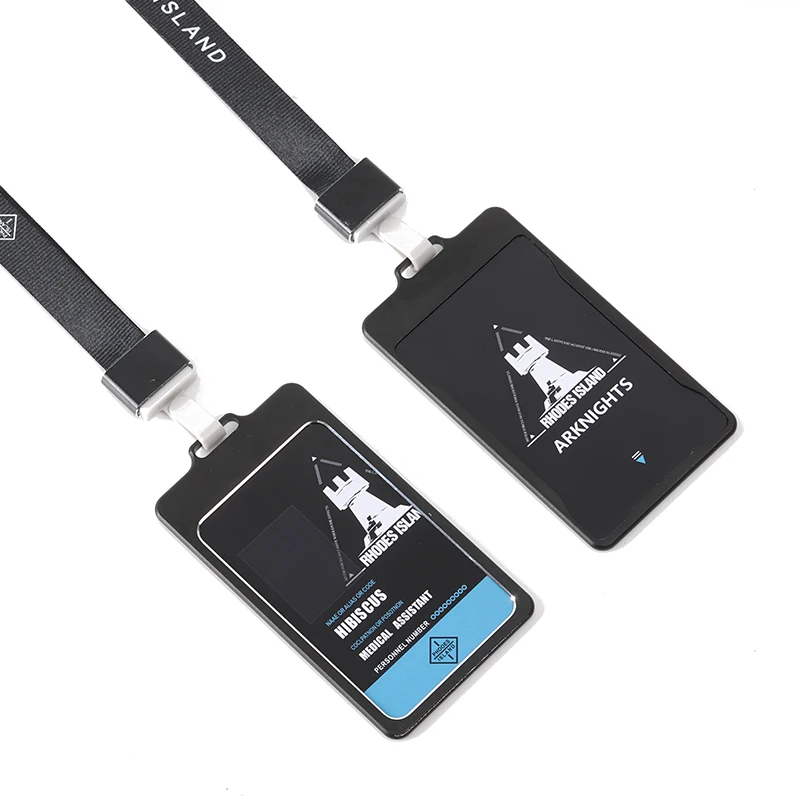 

Anime Arknights Rhodes Island Cosplay Changeable Memory Cards Sling Name Badge Work Permit Cutting Ferrule Card Binder Game Gift