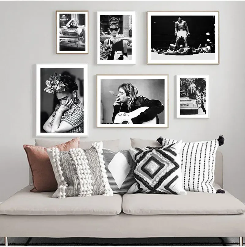 Famous Person Photography  Movie Star Canvas Painting Black White Wall Art Picture For Living Room Modern Decorative Prins