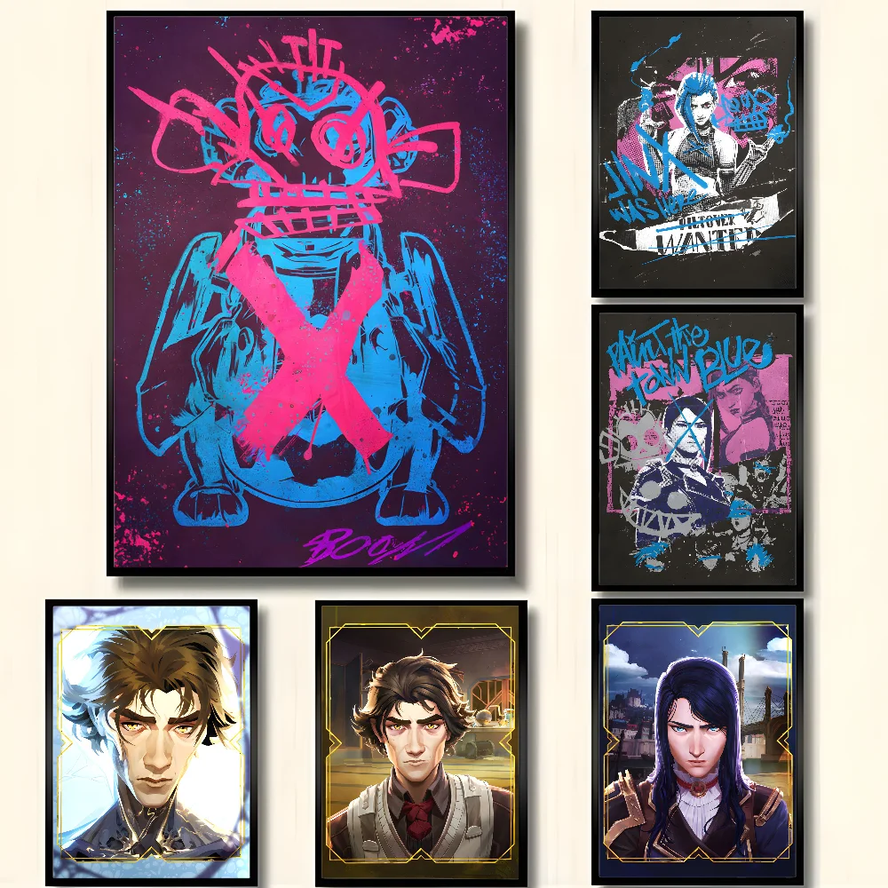 الكرتون أنيمي لعبة غامض J-Jinx الرئيسية ملصق فني HD الفن لزجة جدار مقاوم للماء غرفة المعيشة المنزلي غرفة نوم بار الديكور الجمالي