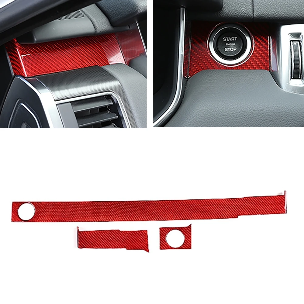 

Red Left Driver Center Console Strip Trim Sticker Cover Dashboard Mat Gasket For Land Rover Range Rover Sport 2014-2020