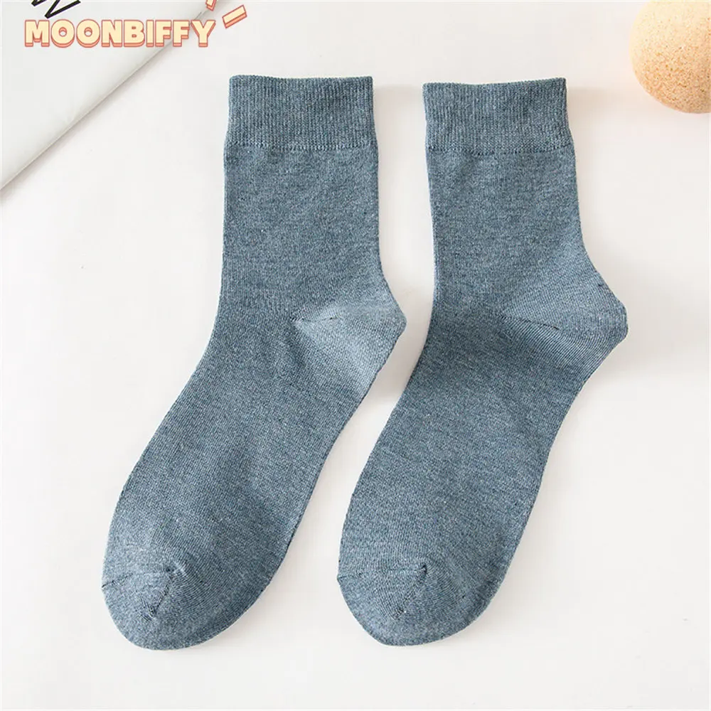 1 Pairs Fashion Men Spring Autumn Socks Solid Color Cotton Socks Men Business Stockings Tube Socks Mens Plus Size Wholesale