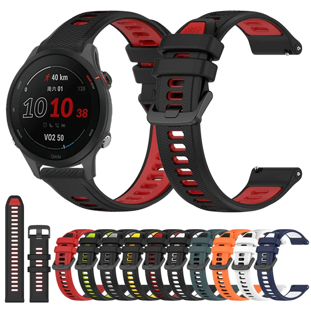 

20mm 22mm Silicone Sport Strap For Garmin Forerunner 255 265 245 165 Band For Garmin Venu 3 2 sq Bracelet Replacement Accessorie