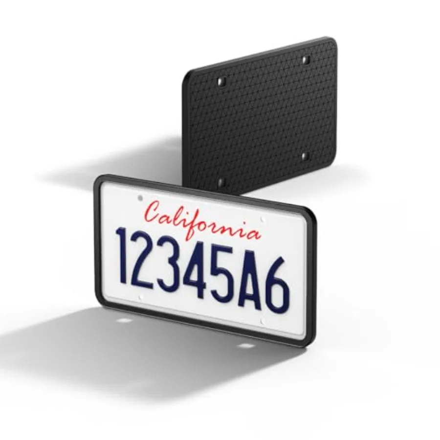 

Car License Plate Frame Holder Black [1 Pack] for Universal US License Plate with Screws and Installation Kit, Rattle-Proof and