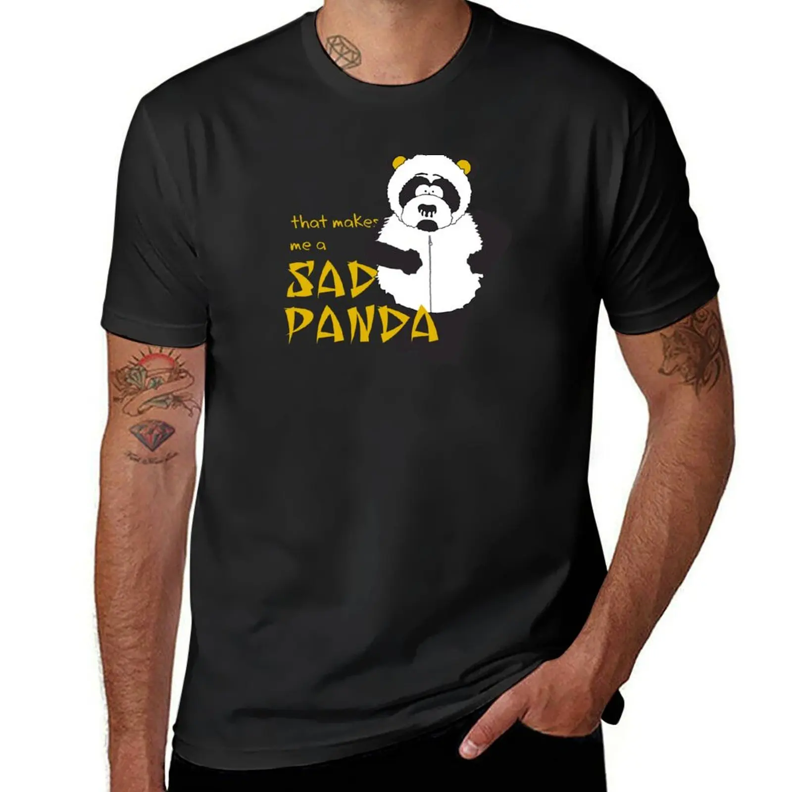 Sad Panda T-Shirt customs design your own hippie clothes oversized designer t shirt men