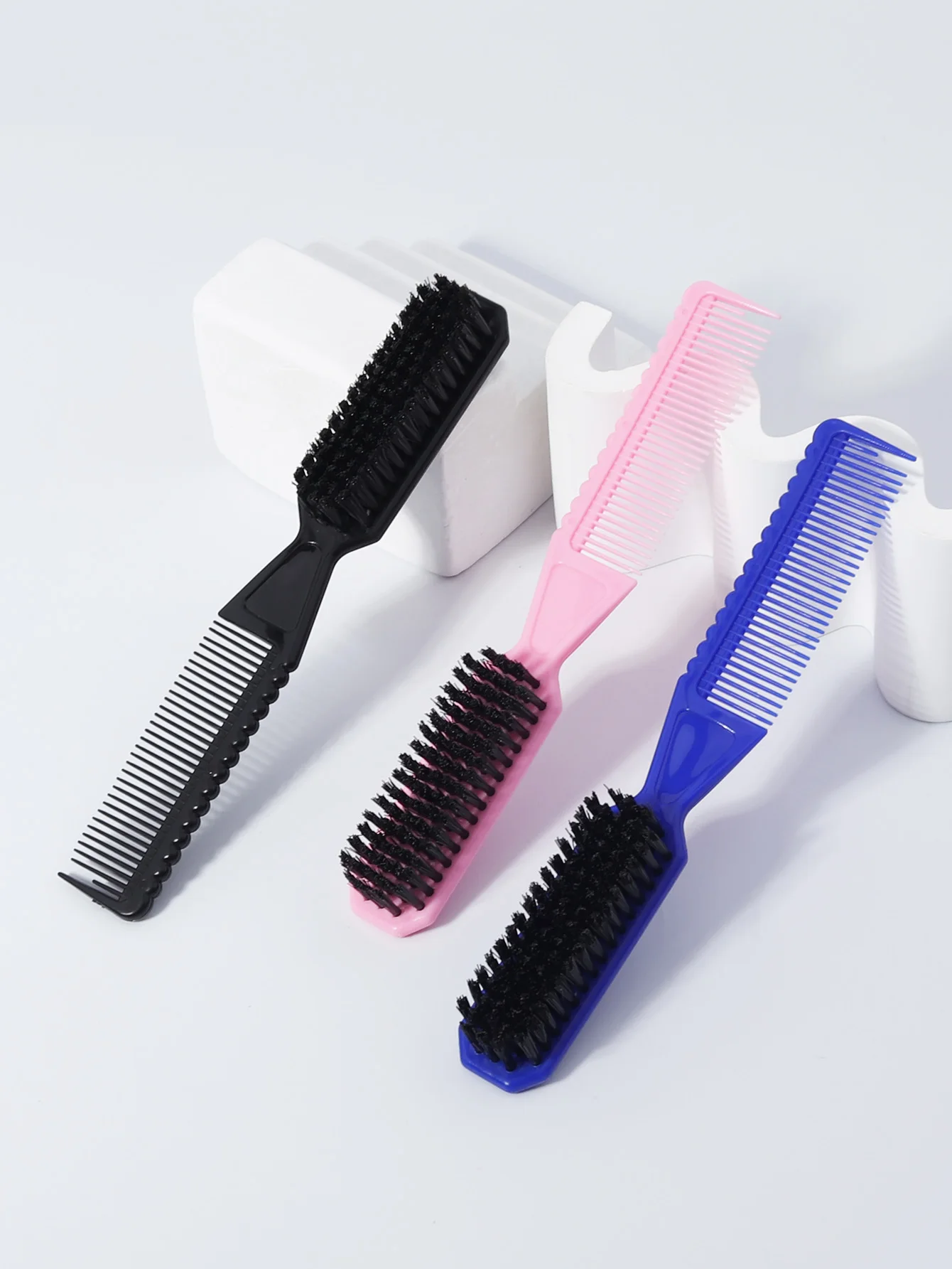 1 piece of new double-sided professional barber neck brush comb shaving salon carving cleaning brush Special for real hair wigs