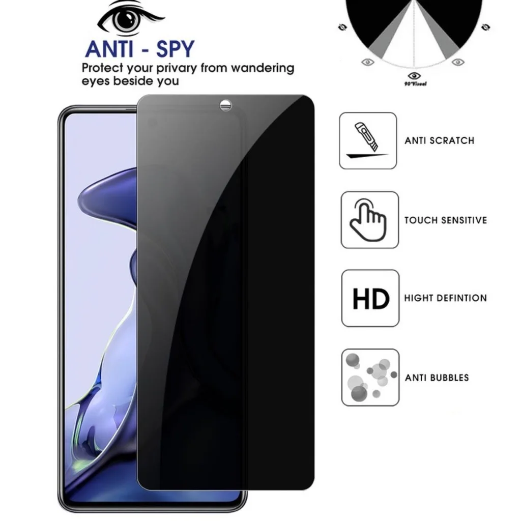 Privacy Tempered Glass For Vivo V30 Y100i Y100T Y200E iQOO Z9 Neo9 Pro Power Lite 5G Screen Protector