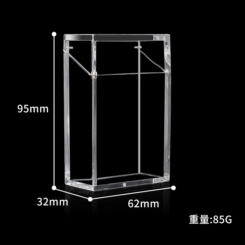 Arylic Cigarette Case Box Hot Saling Clear Transparent Men Portable Reusable King size Plastic Cigarette Storage Box