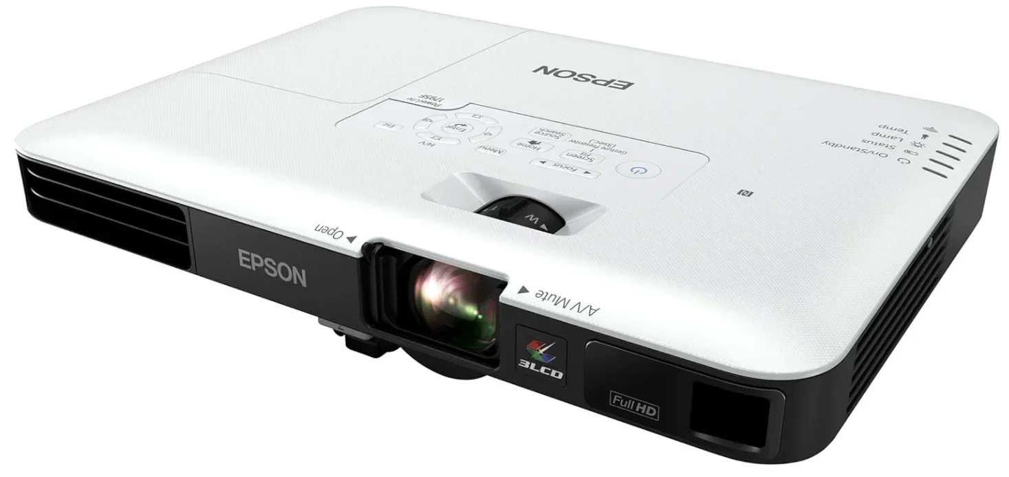 Ep son 1795F PowerLite 3LCD 1080p full HD wireless mobile projector with carrying case and fast and easy image adjustments