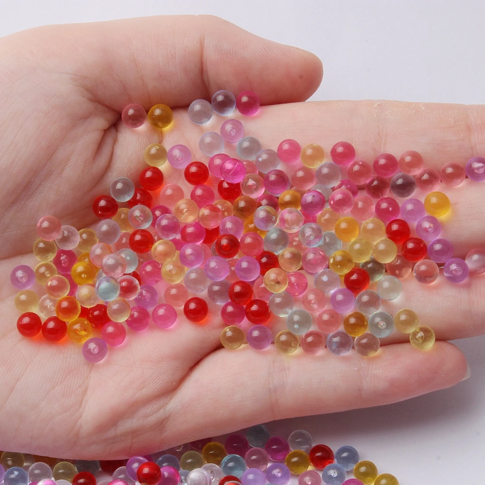 

Large Bag Acrylic Charms Transparent Round Beads 5mm Glue On Nail Gem Handmade DIY Decorative Materials Wholesale