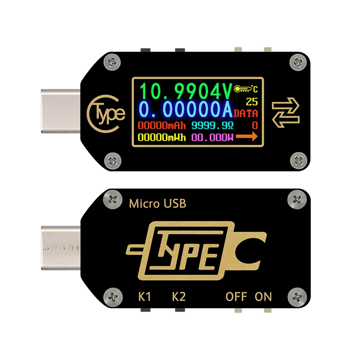 Rd Tc66 Type-C Pd Trigger USB Voltmeter Ammeter Voltage 2 Way Current Meter Multimeter Pd Charger Battery USB Tester1