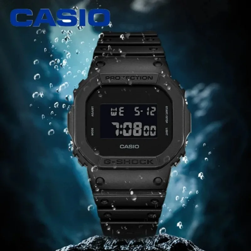 Casio G-SHOCK DW-5600UBB Full Black Digital Watch Men Shock Resistant 200M Waterproof Square Sports Wristwatch LED Backlight