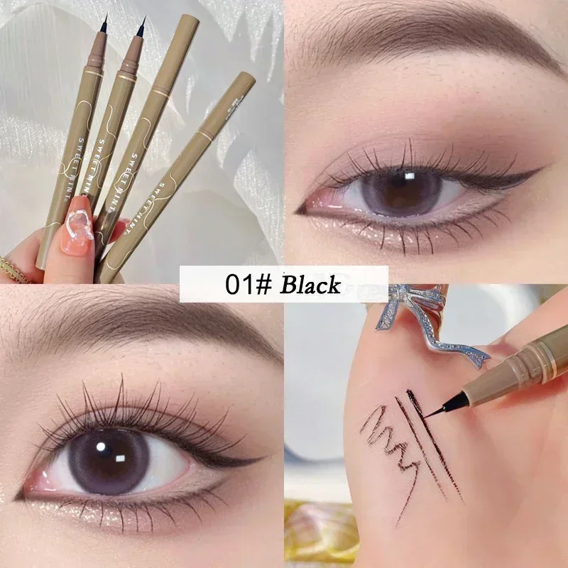 4 Colors Waterproof Liquid Eyebrow Easy To Color Sweat-proof Eyebrow Pen 0.005MM Ultra Thin Head Eye Makeup Cosmetic