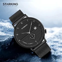 Star KingSTARKINGMen's Watch Simple Multi-Color Small Second Plate Business Three-Pin Single Calendar Waterproof Watch