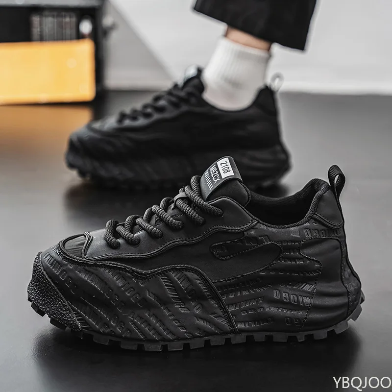 春の新作、多用途で厚底のシューズ、カジュアルで快適なスニーカー、メンズミニマリスト、身長アップシューズ