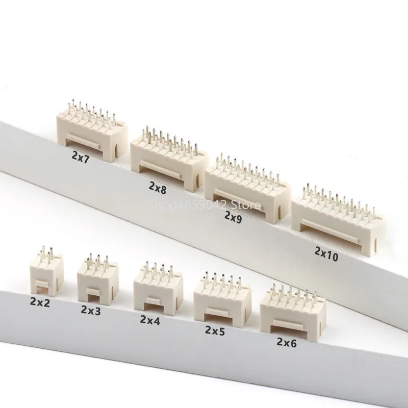10pcs/lot PHB 2.0mm Pitch Straight Needle Seat Buckle Double Row 2x2 3 4 5 6 8p Connector PHSD image 3
