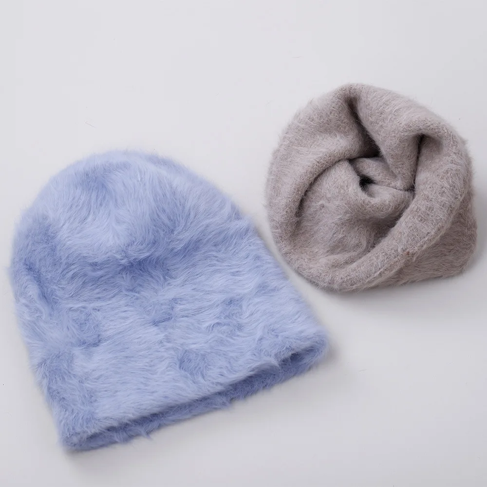 Berretti in pelo di coniglio cappello per donna autunno e inverno peluche berretto carino resistente al freddo caldo cappello peloso