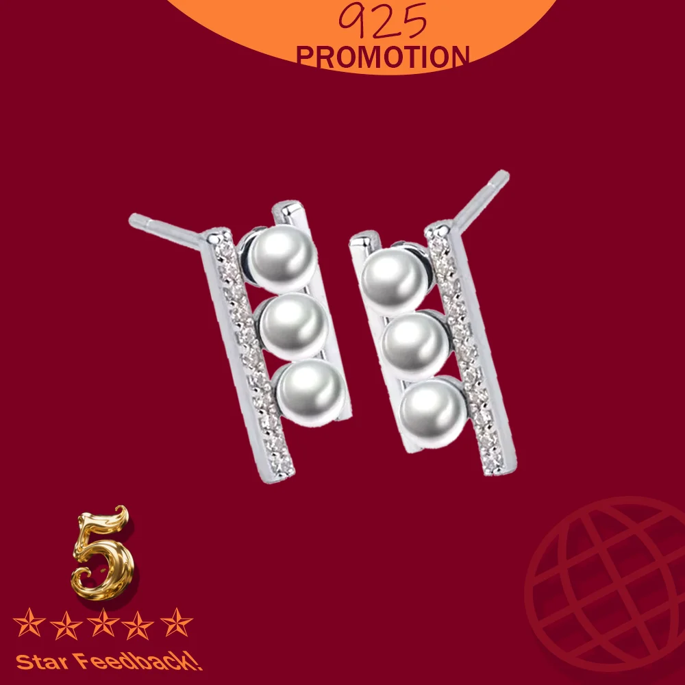 

Eve 3pearl star's same Earrings design fashion Earrings for women girl gift drama korea spring
