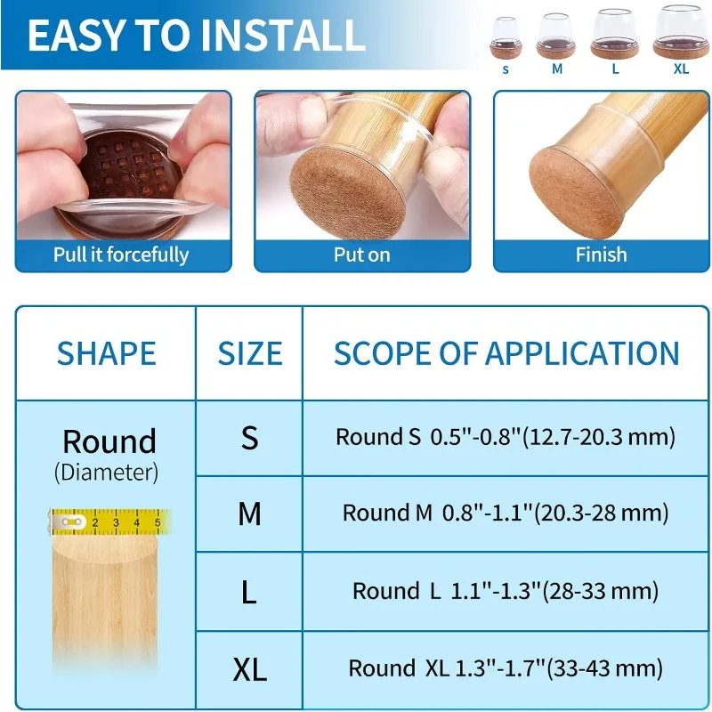 16 шт. прозрачные силиконовые накладки на пол для ножек стула, фетровые накладки для мебели, защитные накладки на пол для стульев, колпачки для ножек мебели для барных стульев