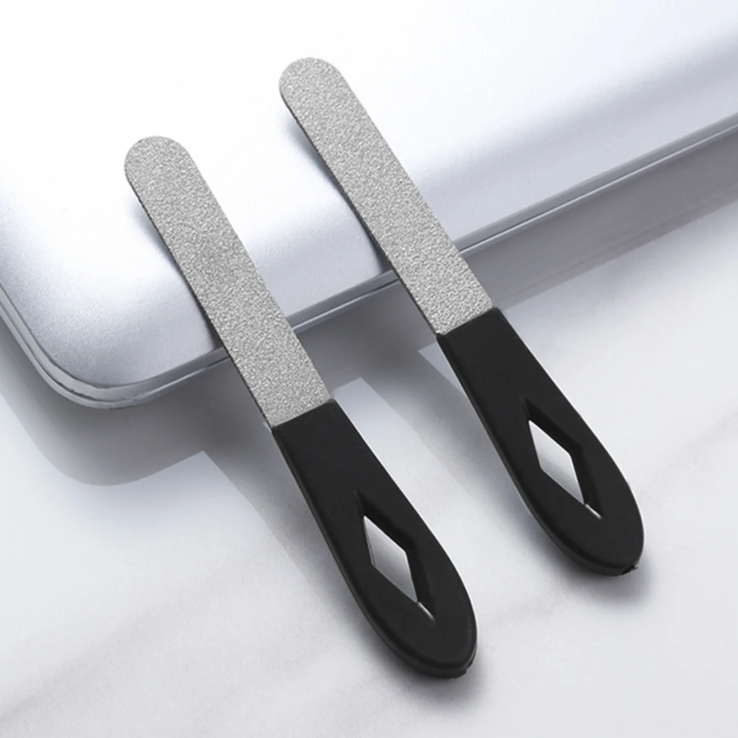1pc Double-Sided Stainless Steel Sanding Nail File & Tooth Grinder - Heavy-Duty Thick Nail File with Sandblasted Surface