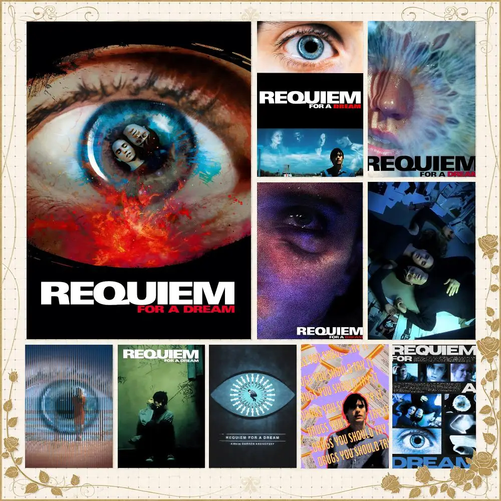 Movie Drama R-Requiem for a Dream Poster Wall Art Bedroom Living Room Dorm Bar Cafe Gym Studio Home Decor Gifts