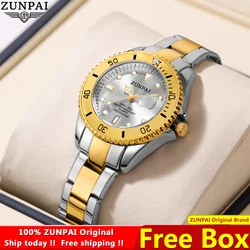 ZUNPAI Origina Ladies Watch Rose Gold Top Luxury Brand Leather Watch Female Trend Fashion Waterproof Luminous Wristwatches