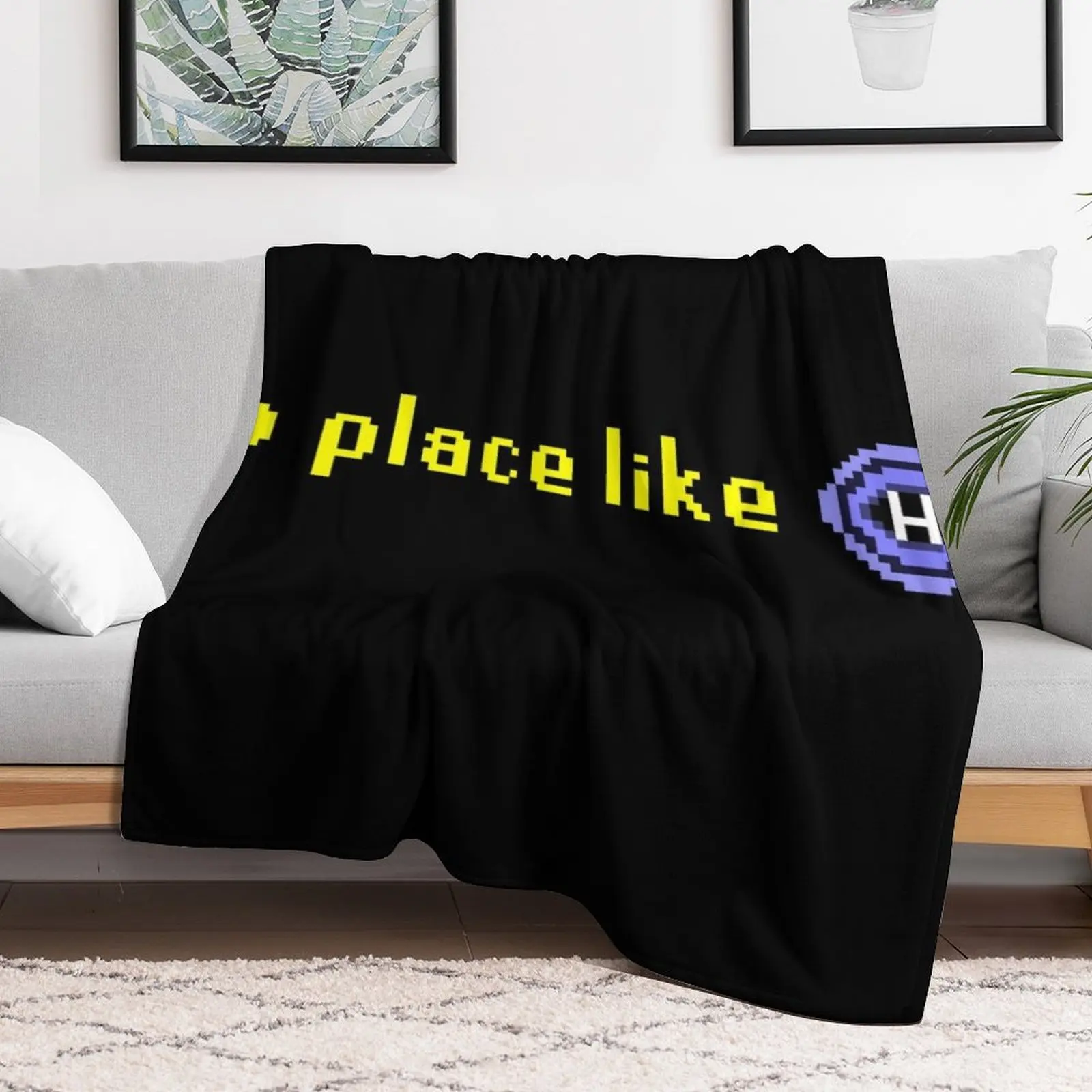 Old School RuneScape No Place Like Home Classic Gaming Print Throw Blanket Furry Shaggy Blankets