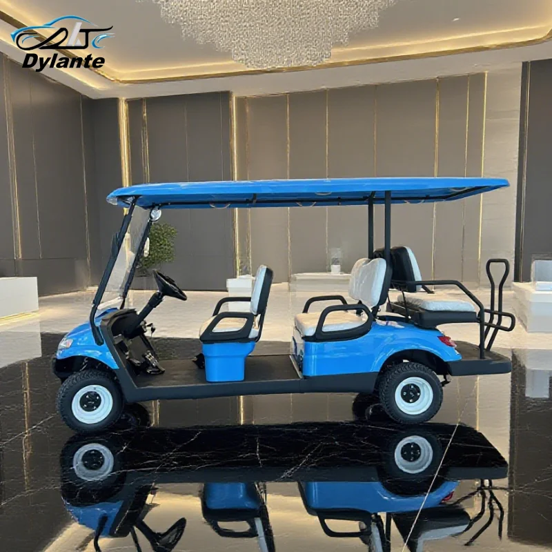 

Высокопроизводительная индивидуальная электрическая тележка для гольфа с литиевой батареей 48 В/72 В, 6-местная электрическая тележка для гольфа Evolution, электрическая