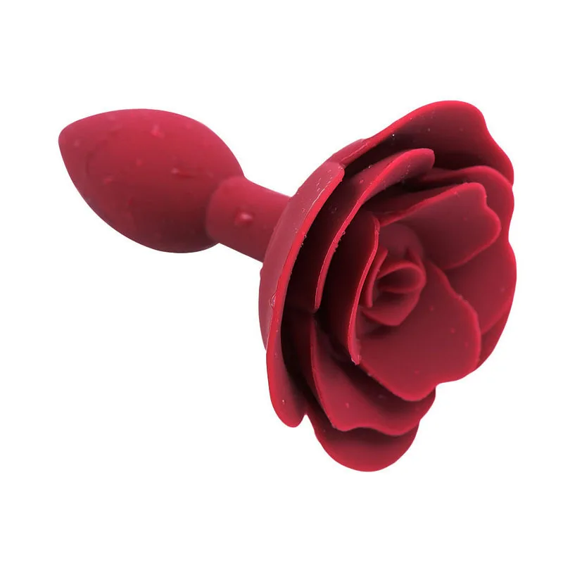 Fabrikanten leveren seksspeeltjes Silicone Rose Butt Plug Vrouwelijke masturbatieapparaten Paar Gay Sex Toys Supplies