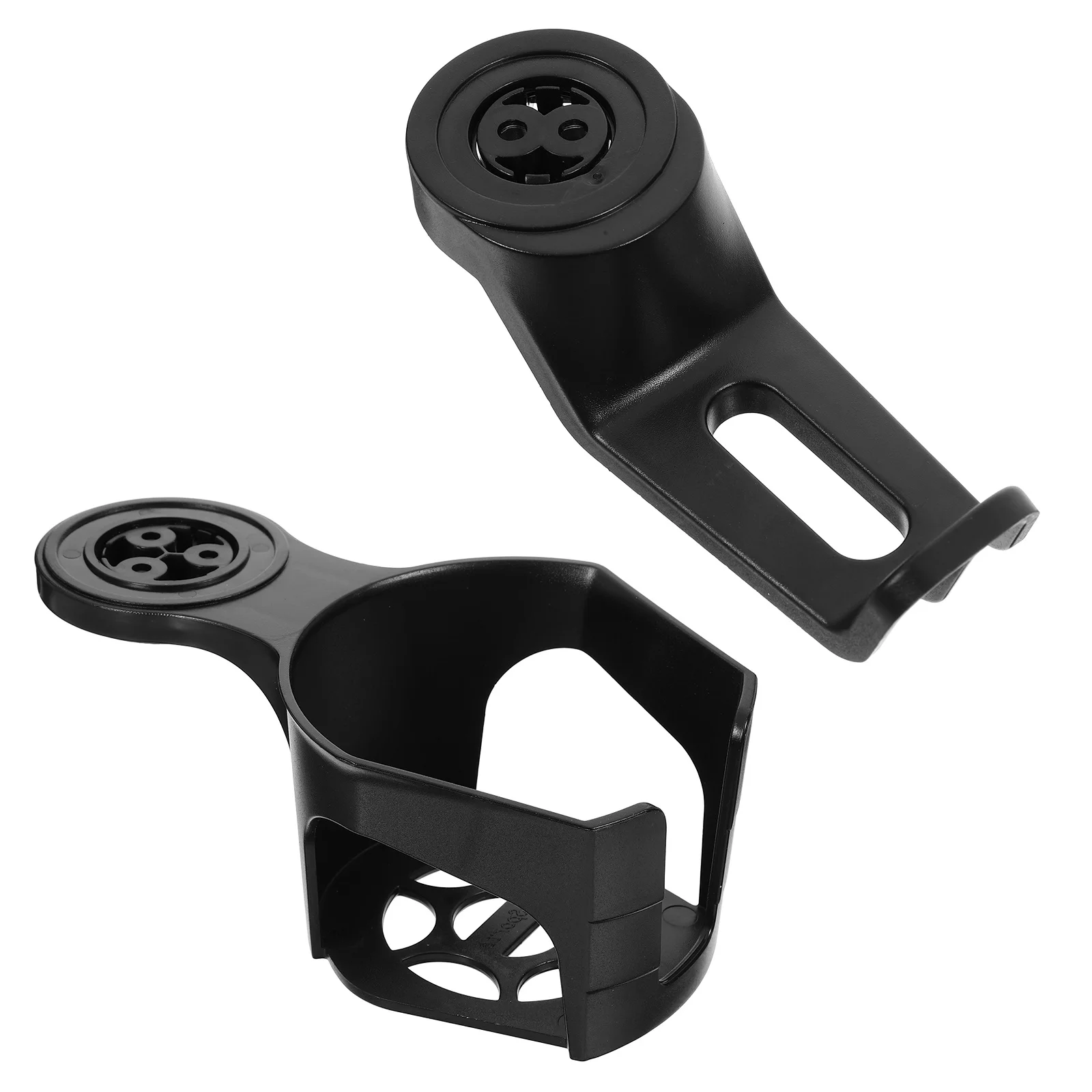 

2Pcs Desk Cup Holder Headphone Hook Rotating Clamp Black ABS for Office Computer Desk Gaming Accessories Organizer