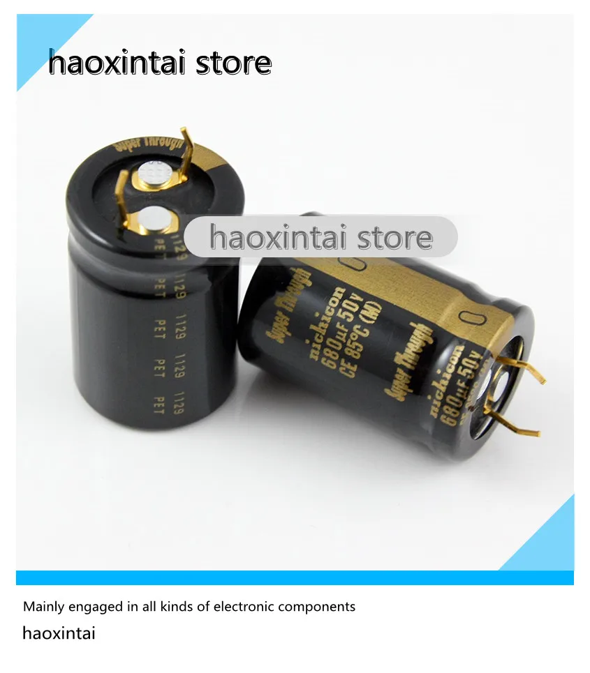 1PCS 680UF 50V 20*30MM Nikon Nichicon 680uF 50V KG Super Through ultra-penetrating gold-plated foot electrolytic capacitor