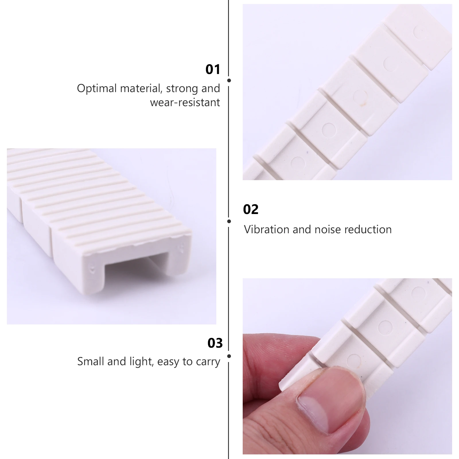 

20 pcs Cabinet Balance Spacer Furniture Wedge Shims Adjustable Feet ABS Grooved Bottom Durable Eco-Friendly Table Shim Home