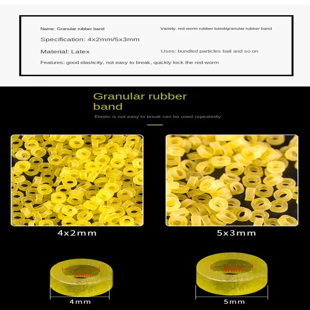 

2024 Bloodworm Bait Red Fish Tackle Rubber Bands Granulator Bait Portable Fishing Accessories Durable Artificial Red insect clip