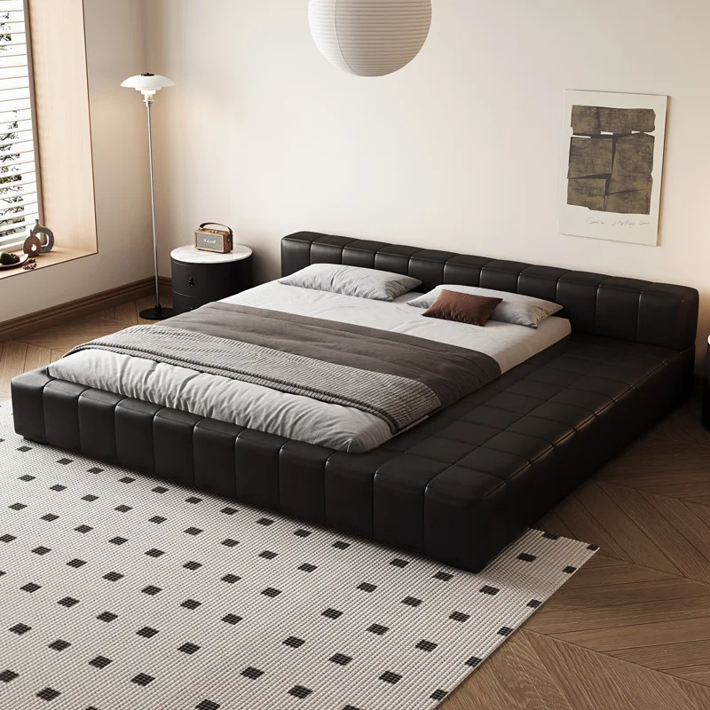 

*1.8 m Queen Bed Minimalist Tatami Leather High-End Atmospheric 1.5 m Wedding Bed for Master Bedroom Up-Holstered Beds