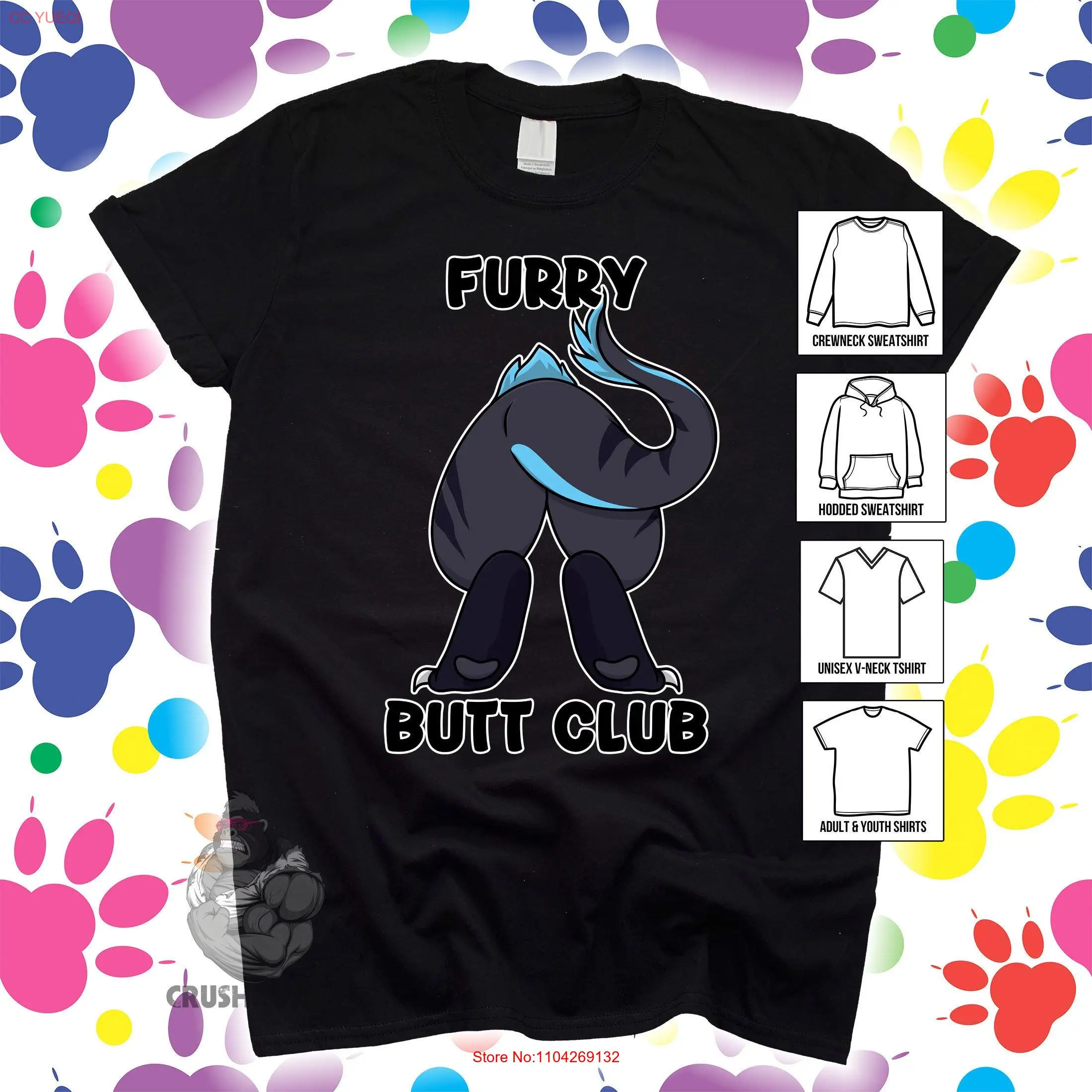 

Furry T Shirt Merch Fursona Fandom Proud Clothing Brands Art Veterinarian Club long or short sleeves
