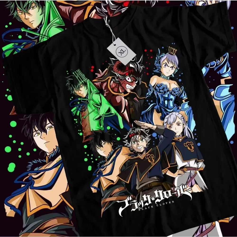 Black Clover Asta Yuno T-shirt Comic Bull Magic Demon Yami Anime Shirt All Size Women Clothing  Shirts for Women  Y2k Top