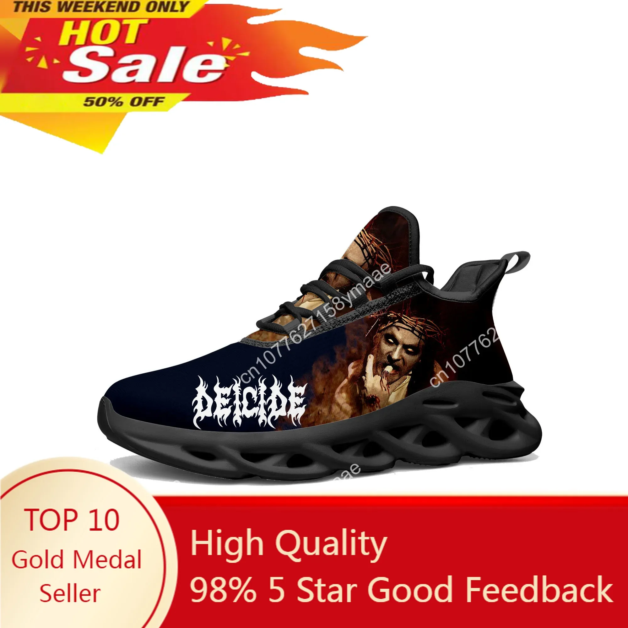 

Deicide Band Flats Sneakers Mens Womens Sports Running Shoes High Quality Sneaker Customization Shoe Lace Up Mesh Footwear