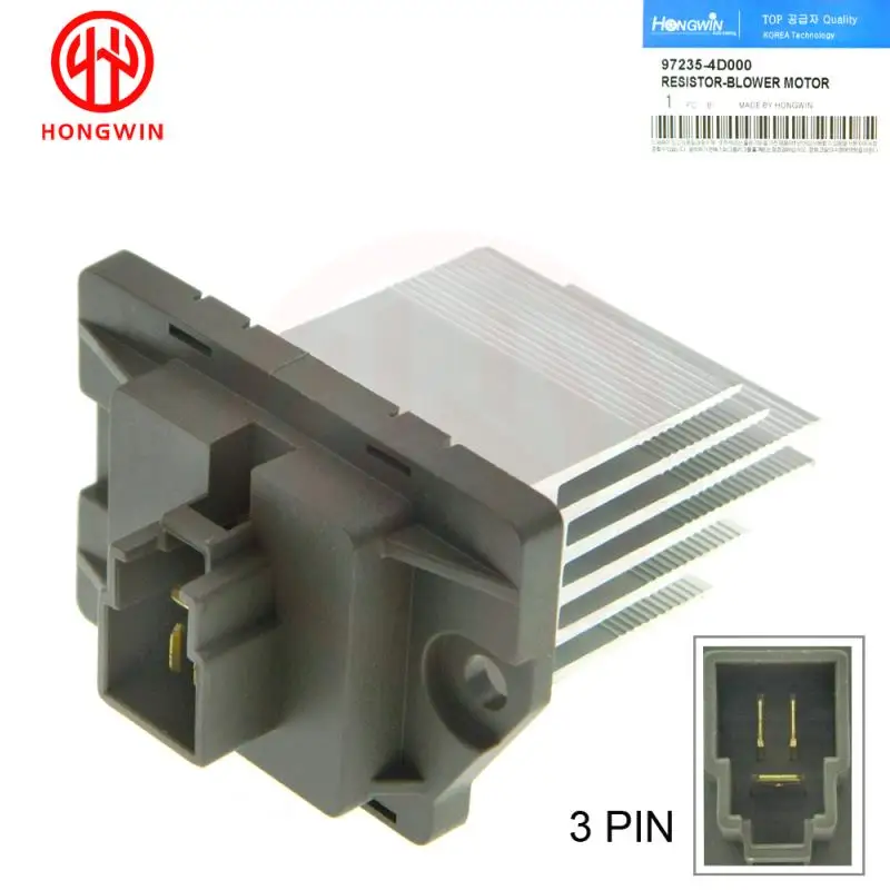 

NEW Radiator Fan Blower Motor Resistor OEM.:97235-4D000 For Hyundai Entourage 3.8L 2007-2008 Kia Azera Santa Fe Sonata 3.5L 3.8L
