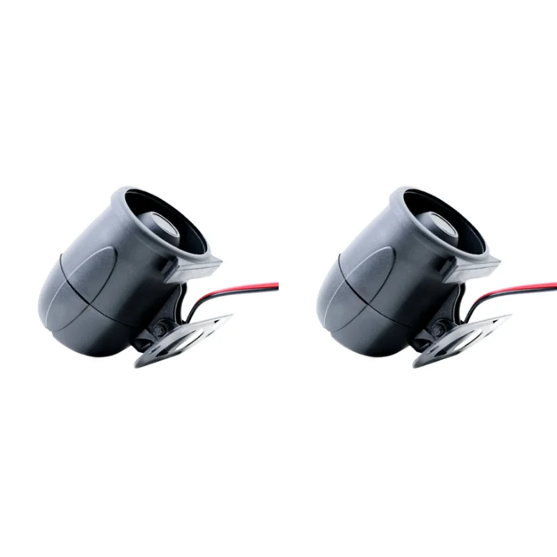 【MUST-HAVE】2X Car Horn Siren, Horn Alarm 12V Tweeter Alarm Treble Voice Speaker High Decibel Intelligent Voice Alarm