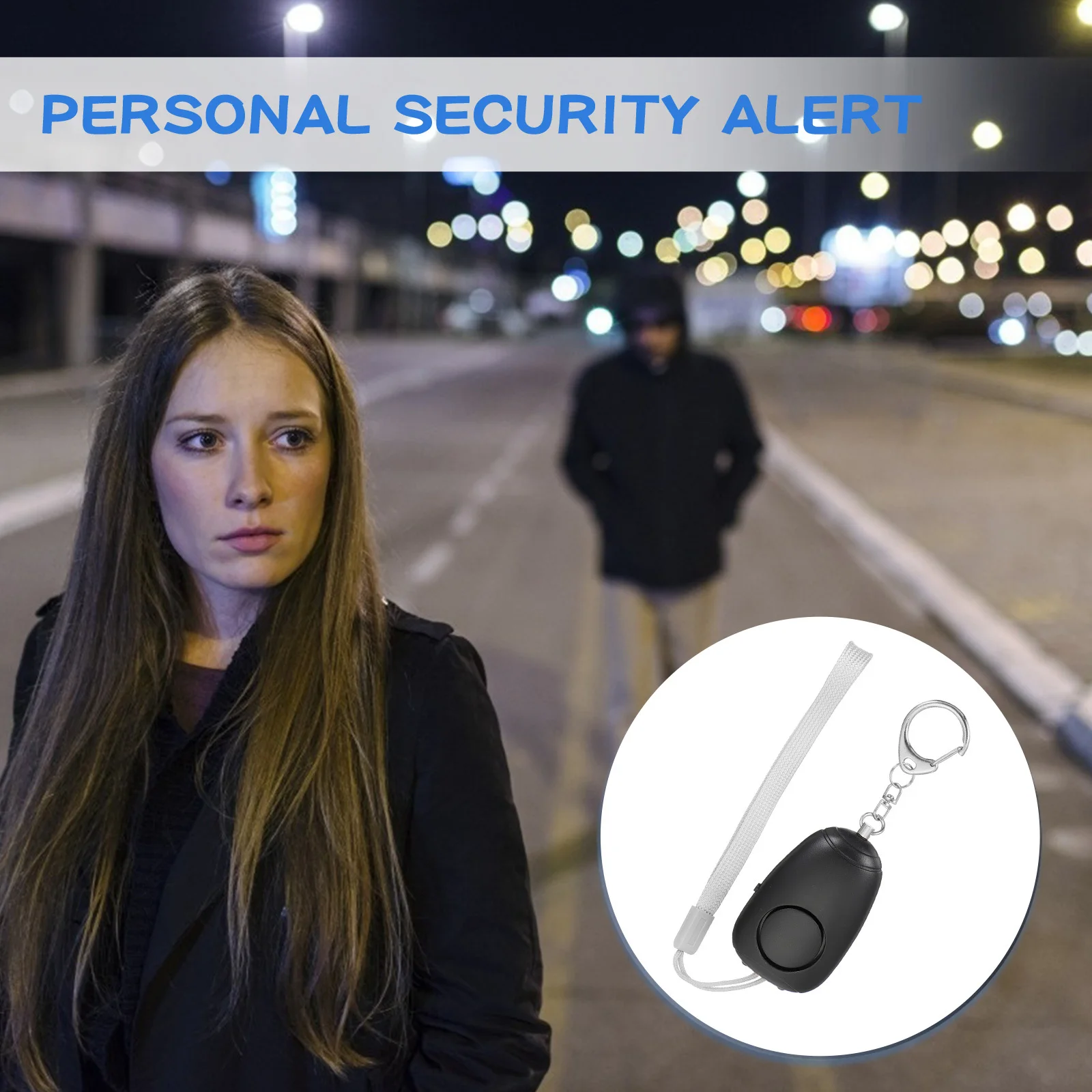 إنذار الطوارئ صفارة الإنذار الأمنية الشخصية 130Db صوت عالٍ مع مصباح يدوي LED للمشي والجري والسفر والتخييم والمشي لمسافات طويلة