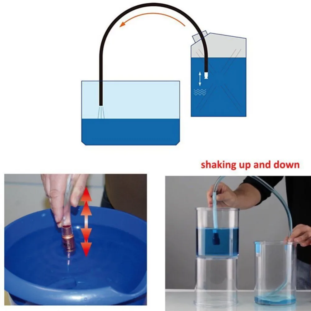 PVC + Brass 1.8M Anti-static PVC Siphon Hose Transparent Length 1.8m Purple Copper Siphon Oil Extractor