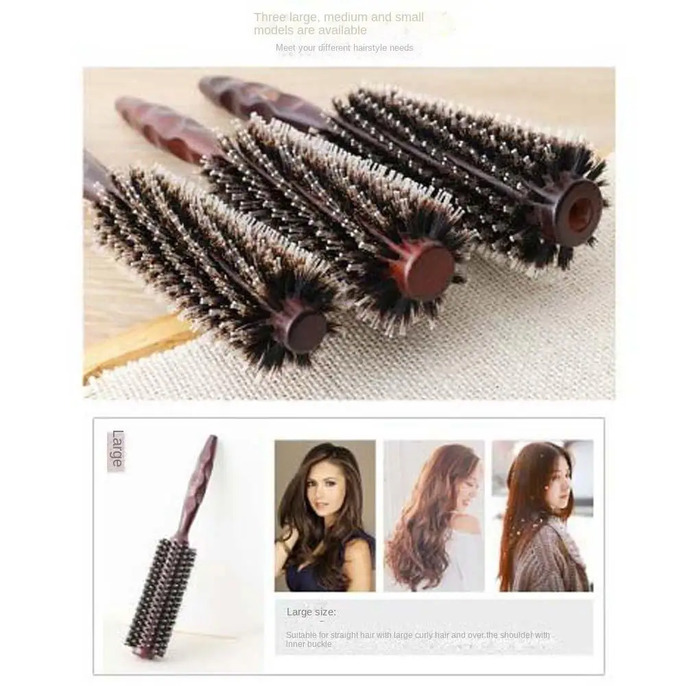 إكسسوارات الشعر الخنازير الخشن الخشن مجعد الشعر مشط تصفيف الشعر أداة تصفيف الشعر الخنازير الخشن الخشن فرشاة الشعر مكافحة ساكنة النايلون