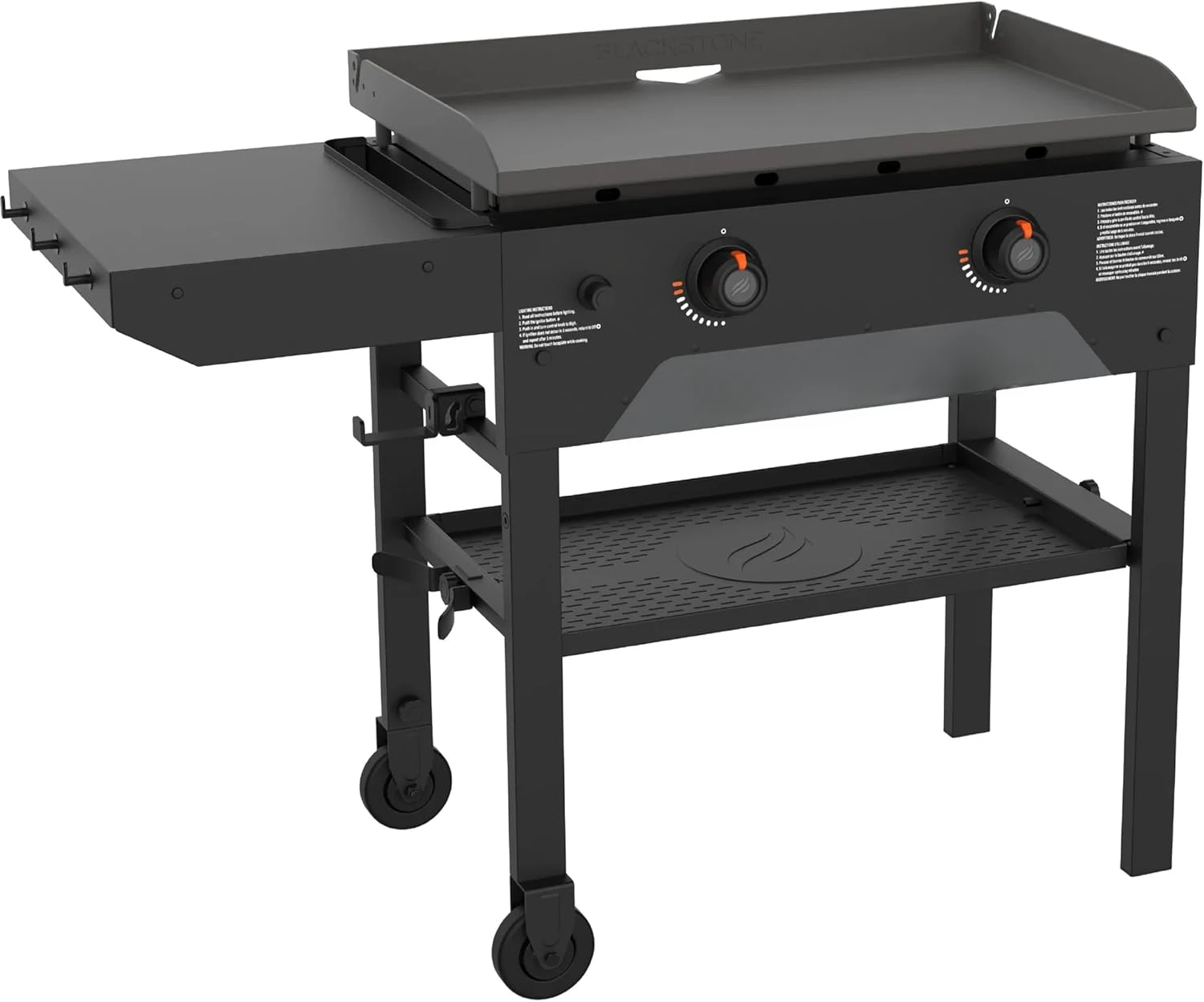 28 inch original omni food grill 2206, burner grill outdoor flat top grill, propane portable gas grill, black