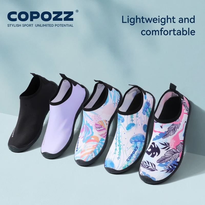 

COPOZZ Beach Water Shoes Swimming Surfing Non-Slip Breathable Sneakers Men Women Diving Summer Unisex Snorkeling Flat Shoes