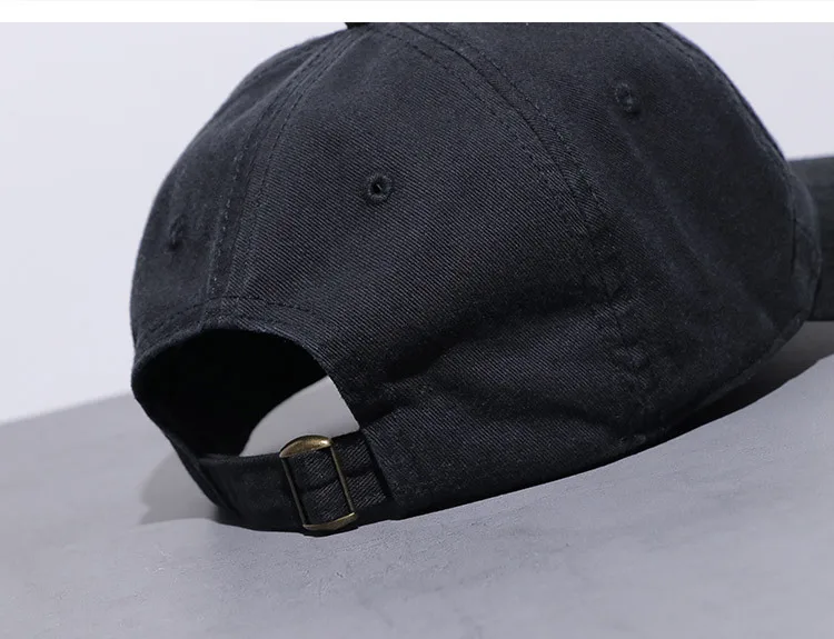 Unisex-Trucker-Mütze aus Baumwolle, solide, weiche, atmungsaktive Sonnenhüte, solide Baseballkappe für Herren, Sporthut, Snapback-Mütze, Golf – Detail 9