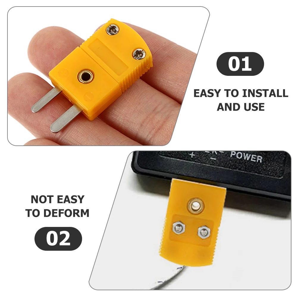 3 juegos de enchufe de termopar tipo K, adaptador macho hembra, Kit de reparación de cable de extensión, adaptador de termopar, enchufe tipo K