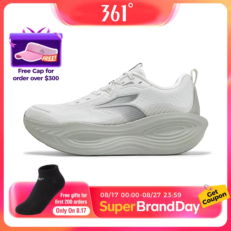 361 Degrees PopBlaze 5 Men Running Shoes New Cushioning Thick-soled Breathable