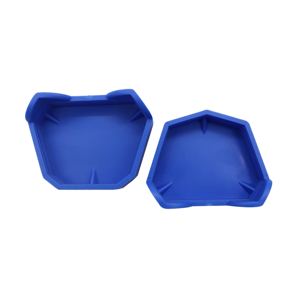 6pcs/set Dental Model Base Silicon Rubber Plaster Model Base Denture Tray Impression Dentistry Lab Former Base Dentist Tools