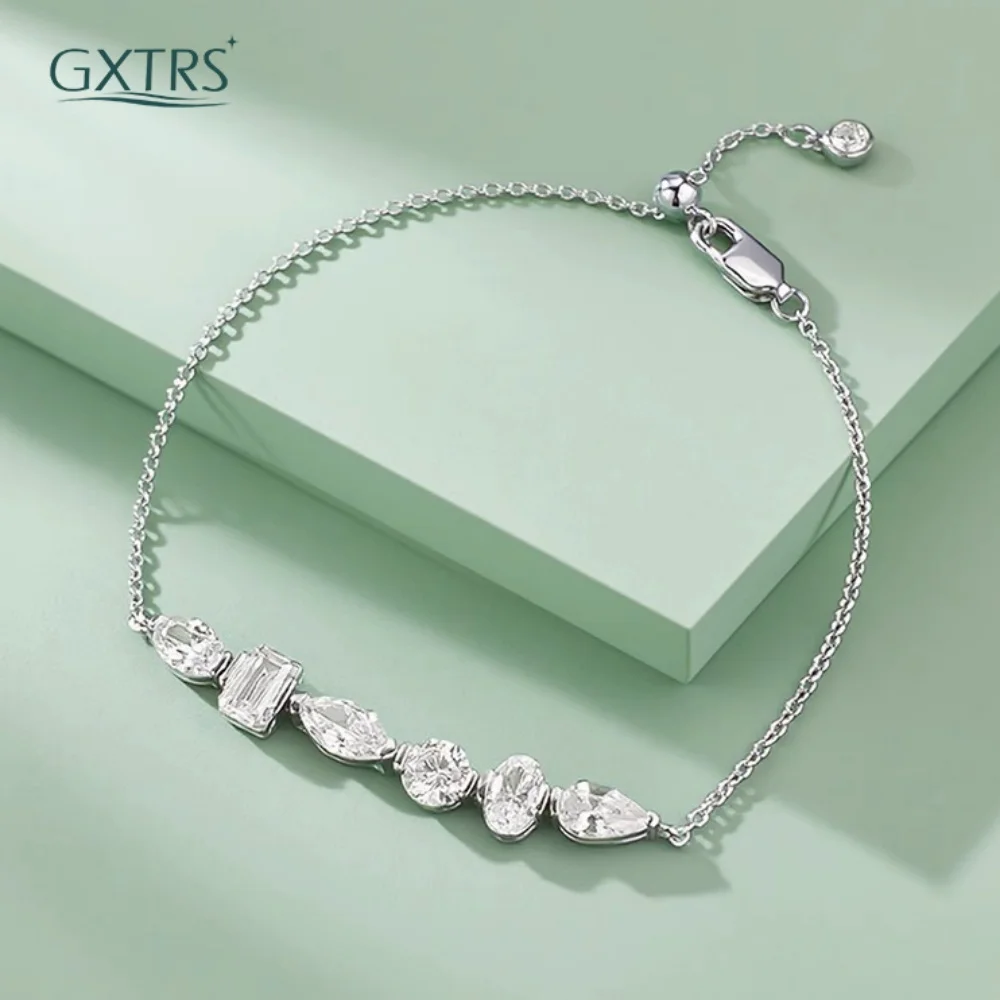 

GXTRS комплекты ювелирных изделий с полным цирконом, стерлинговое серебро 925 пробы, ожерелья с бриллиантами, браслеты для женщин, подарки на свадьбу, помолвку, ювелирные изделия